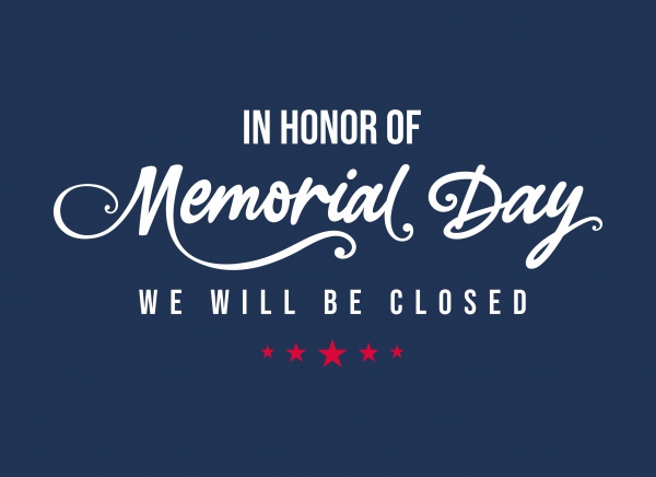 Photo for Closed for Memorial Day